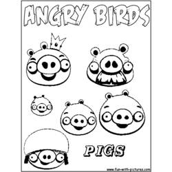 Раскраска: Angry Birds (мультфильмы) #25145 - Бесплатные раскраски для печати