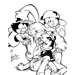 Раскраска: Animaniacs (мультфильмы) #48302 - Бесплатные раскраски для печати