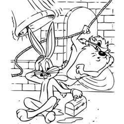 Раскраска: Зайчик жучки (мультфильмы) #26414 - Бесплатные раскраски для печати