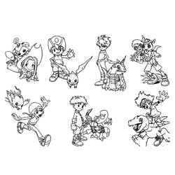 Раскраска: Digimon (мультфильмы) #51493 - Бесплатные раскраски для печати