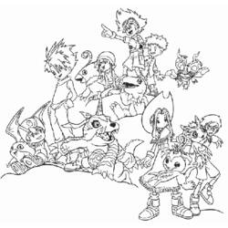 Раскраска: Digimon (мультфильмы) #51568 - Бесплатные раскраски для печати