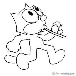 Раскраска: Кот феликс (мультфильмы) #47835 - Бесплатные раскраски для печати