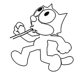 Раскраска: Кот феликс (мультфильмы) #47878 - Бесплатные раскраски для печати