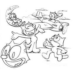 Раскраска: Кот феликс (мультфильмы) #47879 - Бесплатные раскраски для печати