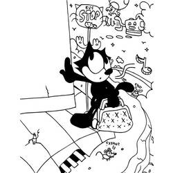 Раскраска: Кот феликс (мультфильмы) #47888 - Бесплатные раскраски для печати