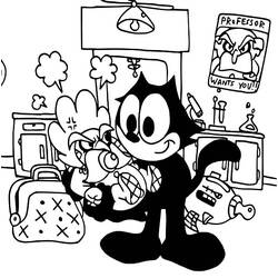Раскраска: Кот феликс (мультфильмы) #48098 - Бесплатные раскраски для печати