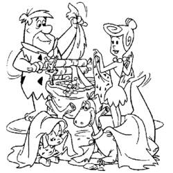 Раскраска: Флинстоуны (мультфильмы) #29615 - Бесплатные раскраски для печати