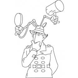 Раскраска: Инспектор Гаджет (мультфильмы) #38871 - Бесплатные раскраски для печати