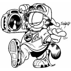 Раскраска: Garfield (мультфильмы) #26152 - Бесплатные раскраски для печати