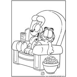 Раскраска: Garfield (мультфильмы) #26154 - Бесплатные раскраски для печати
