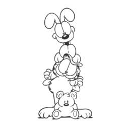 Раскраска: Garfield (мультфильмы) #26208 - Бесплатные раскраски для печати