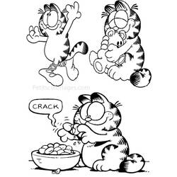 Раскраска: Garfield (мультфильмы) #26222 - Бесплатные раскраски для печати