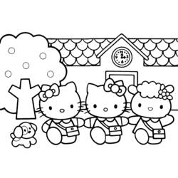 Раскраска: Привет котенок (мультфильмы) #36762 - Бесплатные раскраски для печати