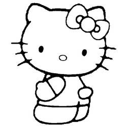 Раскраска: Привет котенок (мультфильмы) #36773 - Бесплатные раскраски для печати