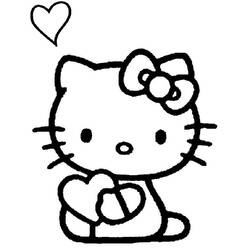 Раскраска: Привет котенок (мультфильмы) #36802 - Бесплатные раскраски для печати