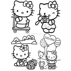 Раскраска: Привет котенок (мультфильмы) #36826 - Бесплатные раскраски для печати
