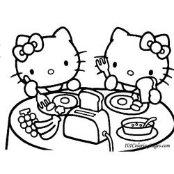 Раскраска: Привет котенок (мультфильмы) #36845 - Бесплатные раскраски для печати