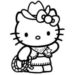 Раскраска: Привет котенок (мультфильмы) #36850 - Бесплатные раскраски для печати