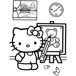 Раскраска: Привет котенок (мультфильмы) #36891 - Бесплатные раскраски для печати