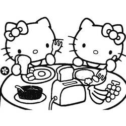 Раскраска: Привет котенок (мультфильмы) #36895 - Бесплатные раскраски для печати
