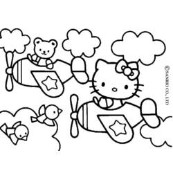 Раскраска: Привет котенок (мультфильмы) #36935 - Бесплатные раскраски для печати