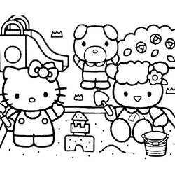 Раскраска: Привет котенок (мультфильмы) #36997 - Бесплатные раскраски для печати