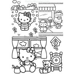 Раскраска: Привет котенок (мультфильмы) #37004 - Бесплатные раскраски для печати