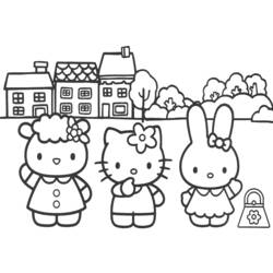 Раскраска: Привет котенок (мультфильмы) #37008 - Бесплатные раскраски для печати
