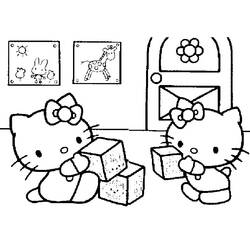 Раскраска: Привет котенок (мультфильмы) #37018 - Бесплатные раскраски для печати