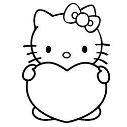 Раскраска: Привет котенок (мультфильмы) #37036 - Бесплатные раскраски для печати