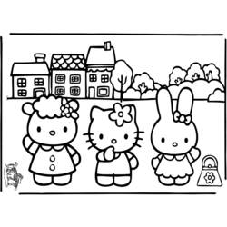 Раскраска: Привет котенок (мультфильмы) #37067 - Бесплатные раскраски для печати