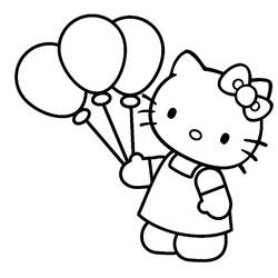 Раскраска: Привет котенок (мультфильмы) #37086 - Бесплатные раскраски для печати