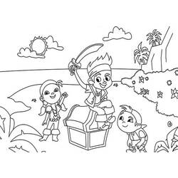Раскраска: Джейк и Пираты Воображаемой Страны (мультфильмы) #42441 - Бесплатные раскраски для печати