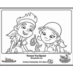 Раскраска: Джейк и Пираты Воображаемой Страны (мультфильмы) #42523 - Бесплатные раскраски для печати