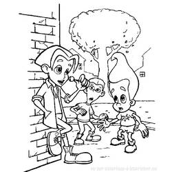 Раскраска: Джимми Нейтрон (мультфильмы) #48893 - Бесплатные раскраски для печати