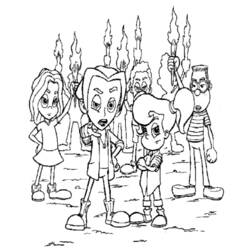 Раскраска: Джимми Нейтрон (мультфильмы) #48904 - Бесплатные раскраски для печати