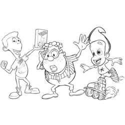 Раскраска: Джимми Нейтрон (мультфильмы) #48908 - Бесплатные раскраски для печати