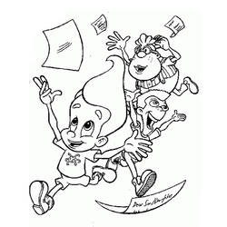 Раскраска: Джимми Нейтрон (мультфильмы) #48909 - Бесплатные раскраски для печати