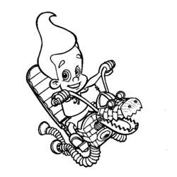 Раскраска: Джимми Нейтрон (мультфильмы) #48912 - Бесплатные раскраски для печати