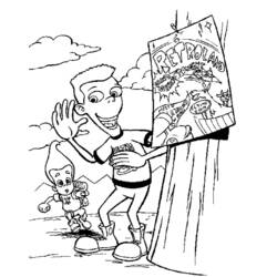 Раскраска: Джимми Нейтрон (мультфильмы) #48956 - Бесплатные раскраски для печати
