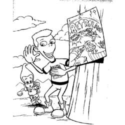 Раскраска: Джимми Нейтрон (мультфильмы) #48982 - Бесплатные раскраски для печати