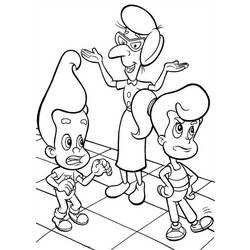 Раскраска: Джимми Нейтрон (мультфильмы) #49088 - Бесплатные раскраски для печати