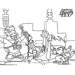 Раскраска: Джонни Тест (мультфильмы) #35014 - Бесплатные раскраски для печати