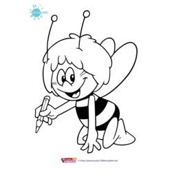 Раскраска: Майя пчела (мультфильмы) #28213 - Бесплатные раскраски для печати