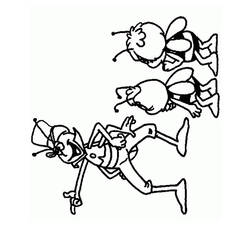 Раскраска: Майя пчела (мультфильмы) #28240 - Бесплатные раскраски для печати