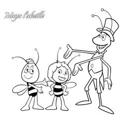 Раскраска: Майя пчела (мультфильмы) #28252 - Бесплатные раскраски для печати