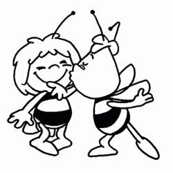 Раскраска: Майя пчела (мультфильмы) #28263 - Бесплатные раскраски для печати