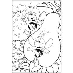 Раскраска: Майя пчела (мультфильмы) #28280 - Бесплатные раскраски для печати