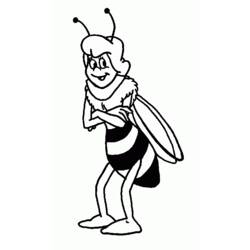 Раскраска: Майя пчела (мультфильмы) #28283 - Бесплатные раскраски для печати