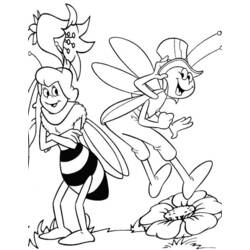 Раскраска: Майя пчела (мультфильмы) #28294 - Бесплатные раскраски для печати